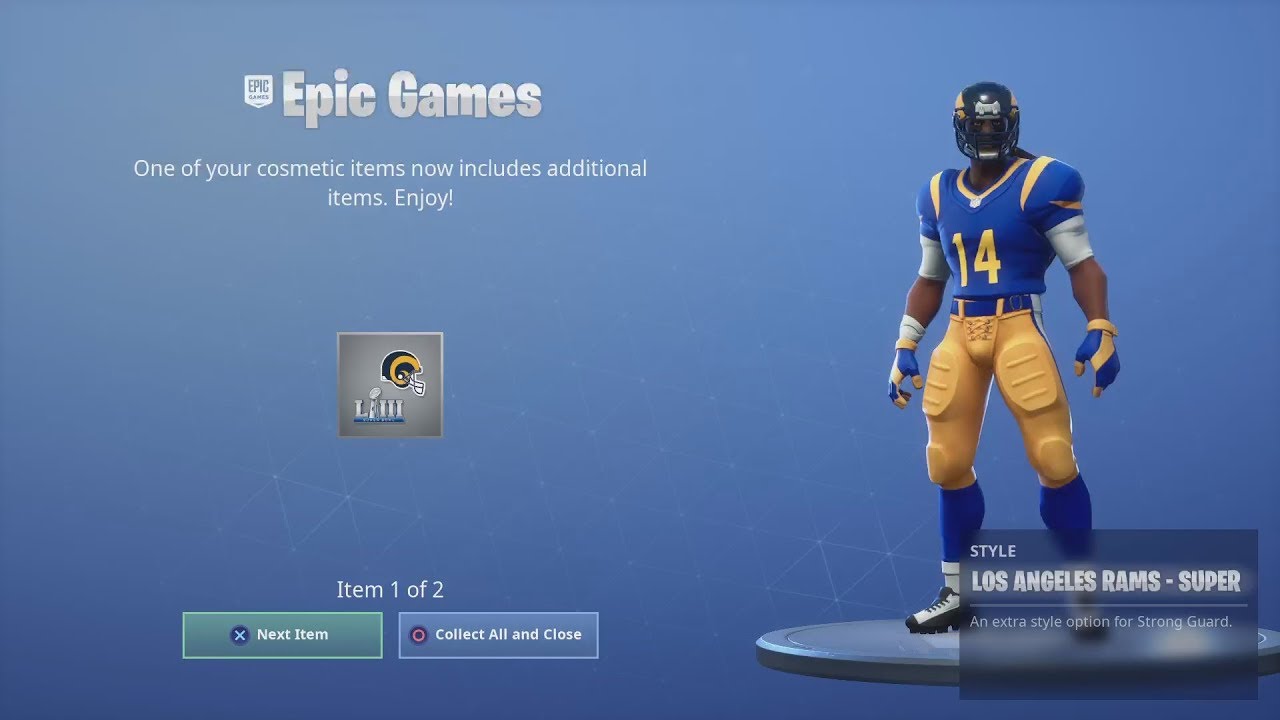 The New Epic Games Nfl American Football Free Outfit Styles Fortnite Extra Styles Youtube