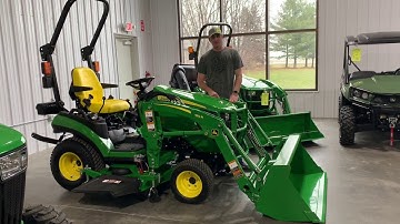 John Deere 1025R Walk Around and loader Install/Removal