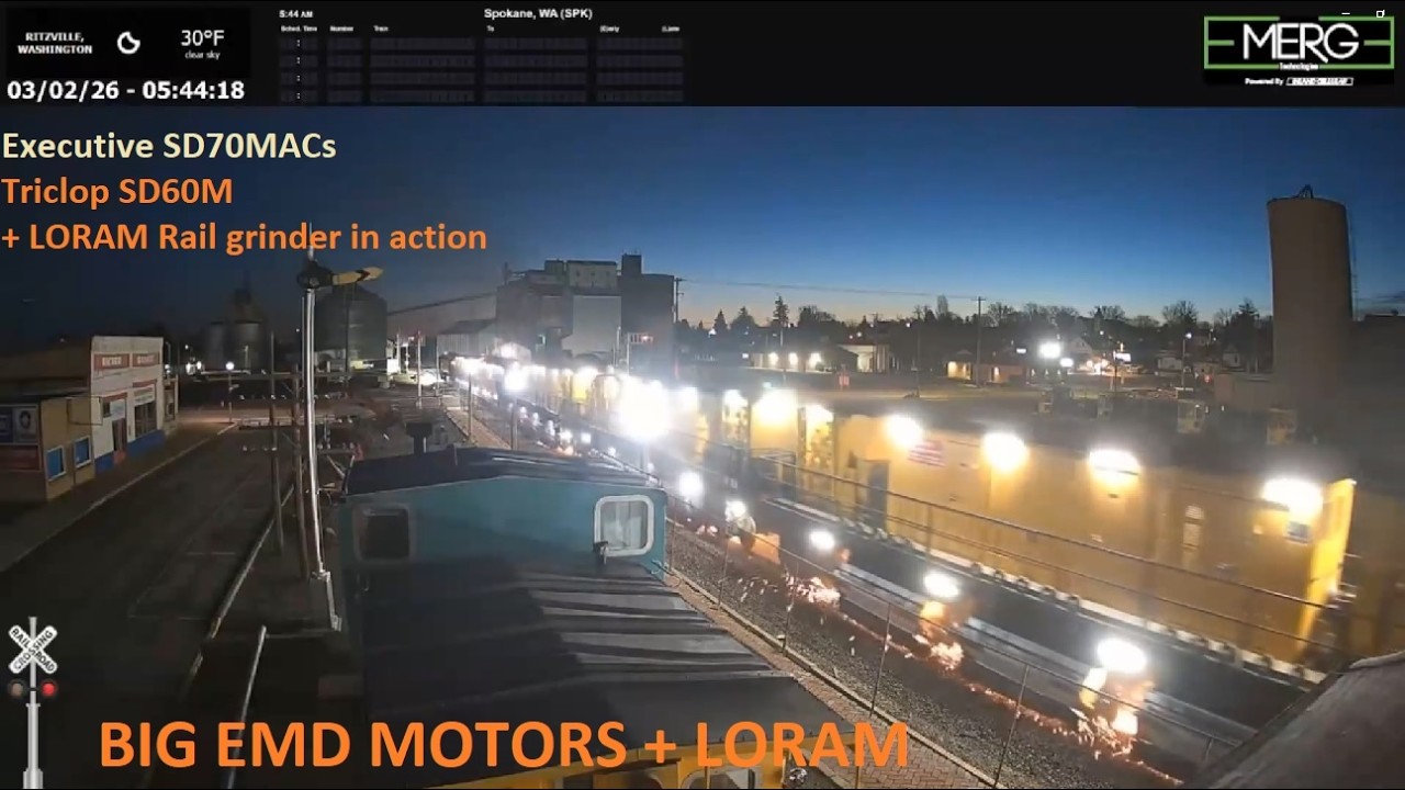 SH Riztville cam: Big EMD motors with LORAM