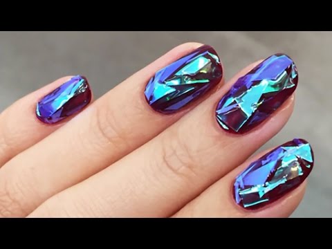 Shattered glass nail tutorial