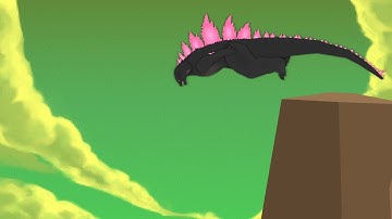 Godzilla jumping off a Cliff: Meme | Animated in Sticknodes |