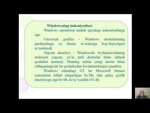 Mavzu: Operatsion tizimlar va ularning turlari. Windows operatsion tizimida fayllar bilan ishlash.