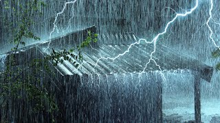 Rain Thunder Sounds for Sleeping | 99% Instantly Fall Asleep with Heavy Rainstorm \& Powerful Thunder