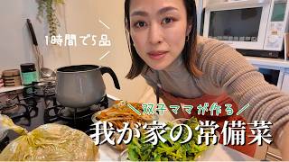 【料理Vlog】1時間で5品!双子ママの作り置き常備菜