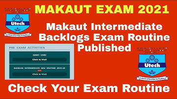 Makaut Even Sem  Backlog  Exam Routine Published | Makaut New Notice | MAKAUT Exam Routine
