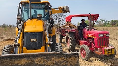 Jcb 3dx Eco Xpert Loading Mud In Mahindra and Swaraj Tractor | Jcb Video |All about Tractors and Jcb