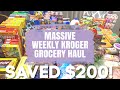 🛒 HUGE WEEKLY KROGER GROCERY HAUL |⭐️ MASSIVE SAVINGS AT KROGER⭐️ | I SAVED $200!!! ALL THE JUNK!🤪