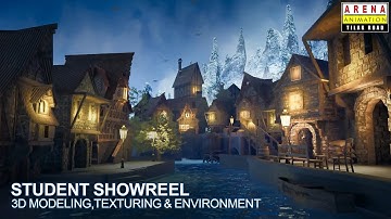 Student 3D Modeling, Texturing & Environment Showreel || Arena Animation Tilak Road