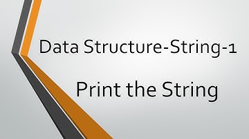 String Problems - 1: Print the String | Java Implementation