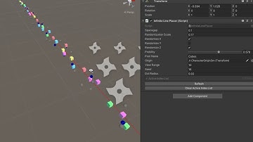 Infinite object placing on an infinite line with object pooling