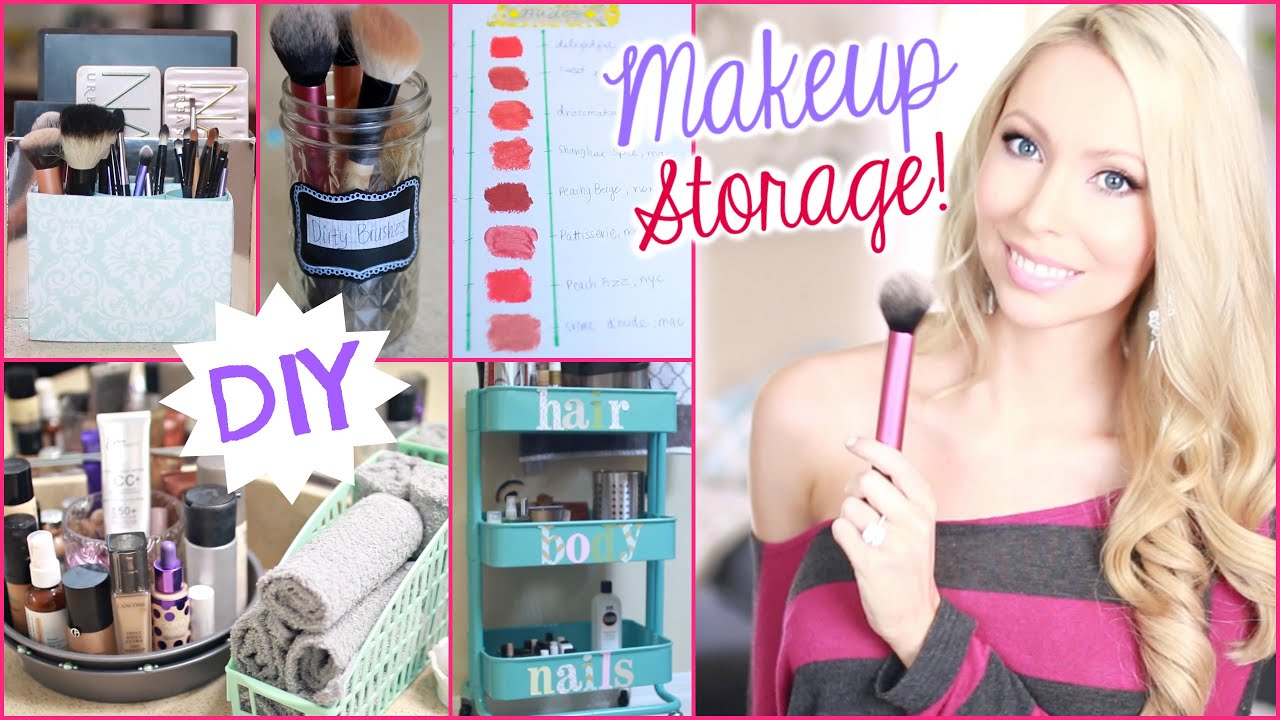 Makeup Storage Ideas - DIY Cosmetics Organization Solutions and Products