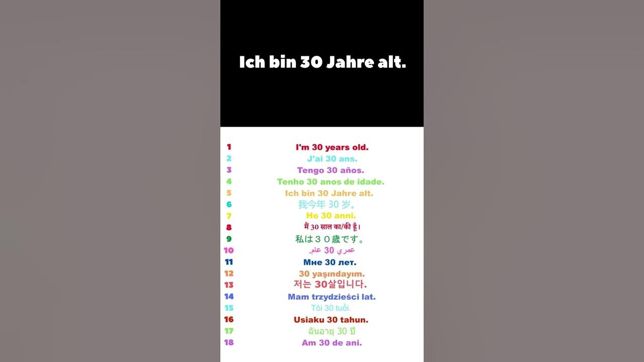 how-to-say-i-m-30-years-old-in-german-youtube