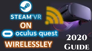 This video is an up-to-date guide on how to connect your oculus quest
pc wirelessley using alvr or air light vr. you can play games from the
steam vr...