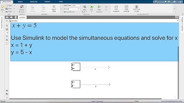 Simulink: Modeling Simultaneous Equations