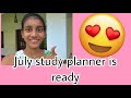 July study planner is ready..#vismayaart #studyplanner