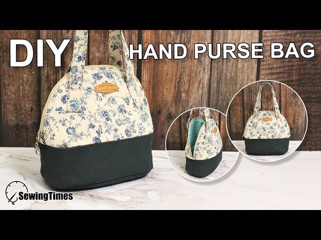 DIY HAND PURSE BAG 손가방만들기 | Round Purse Making | Small Tote Sewing Tutorial [sewingtimes]