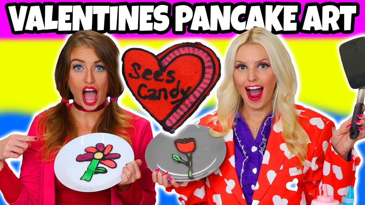 Valentines Pancake Art Challenge. Totally TV - YouTube