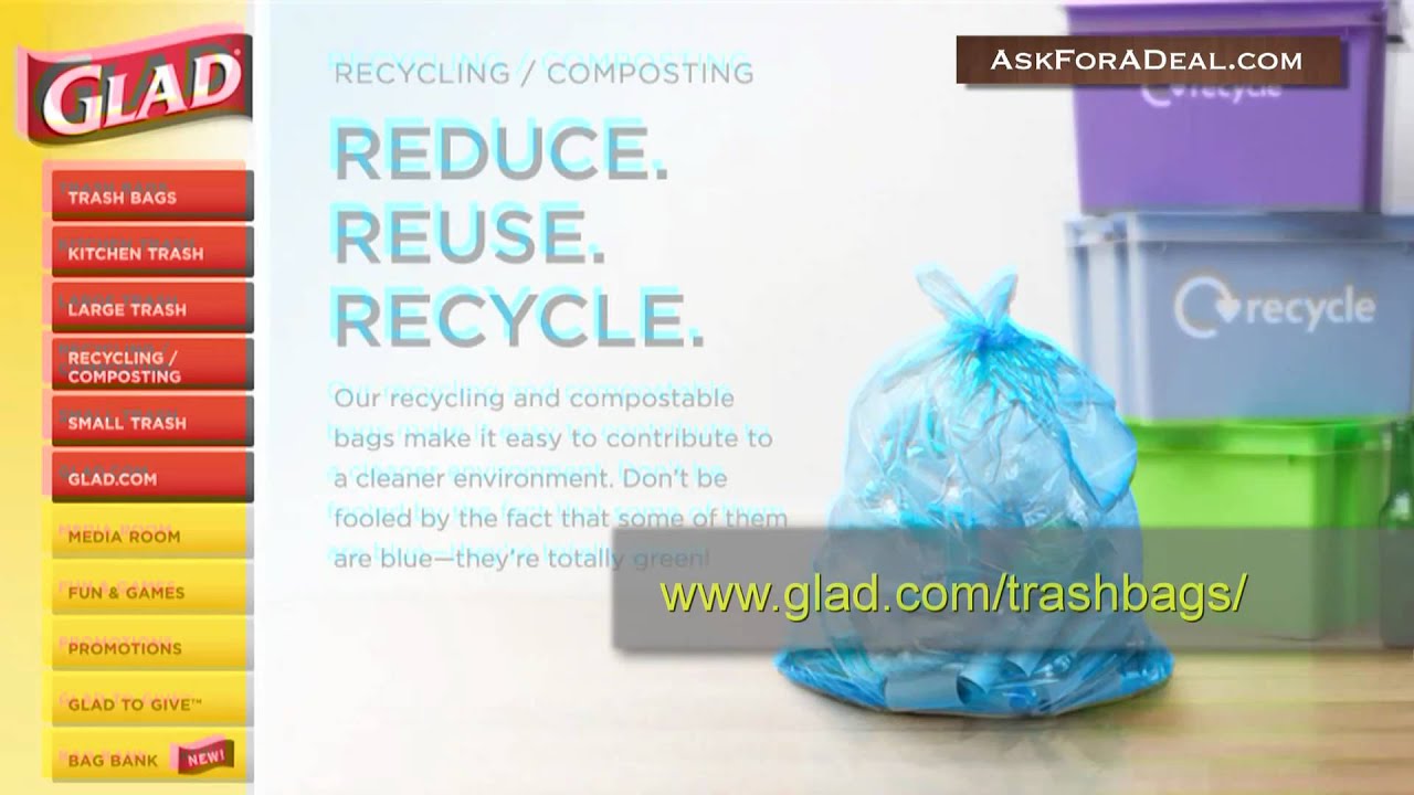 Glad Trash Bags Coupons YouTube
