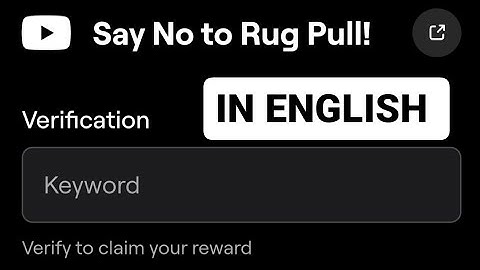 Say No To Rug Pull Blum Code ENGLISH | Say No To Rug Pull Blum Code Today |Blum Keyword 20 September