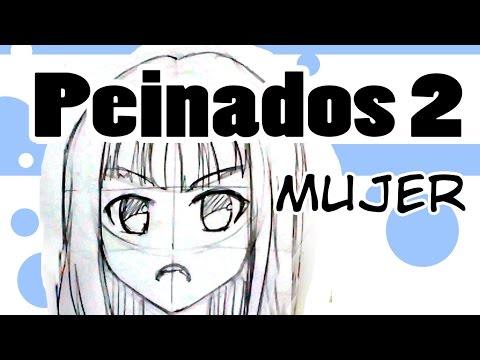Como dibujar Manga  Peinados Flequillo recto Mujer  YouTube