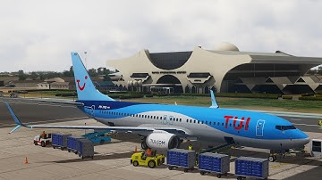 INCREDIBLE TUI Boeing 737 flight from Amsterdam to Banjul | Prepar3D v5 in 4K