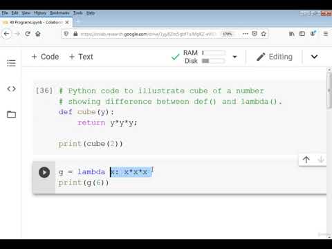 Calculate cube of a number in python by lambda function