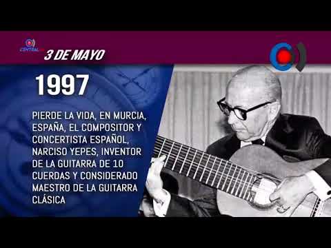 En 1997 muere en España, el compositor Narciso Yepes, inventor de la  guitarra de diez cuerdas - YouTube
