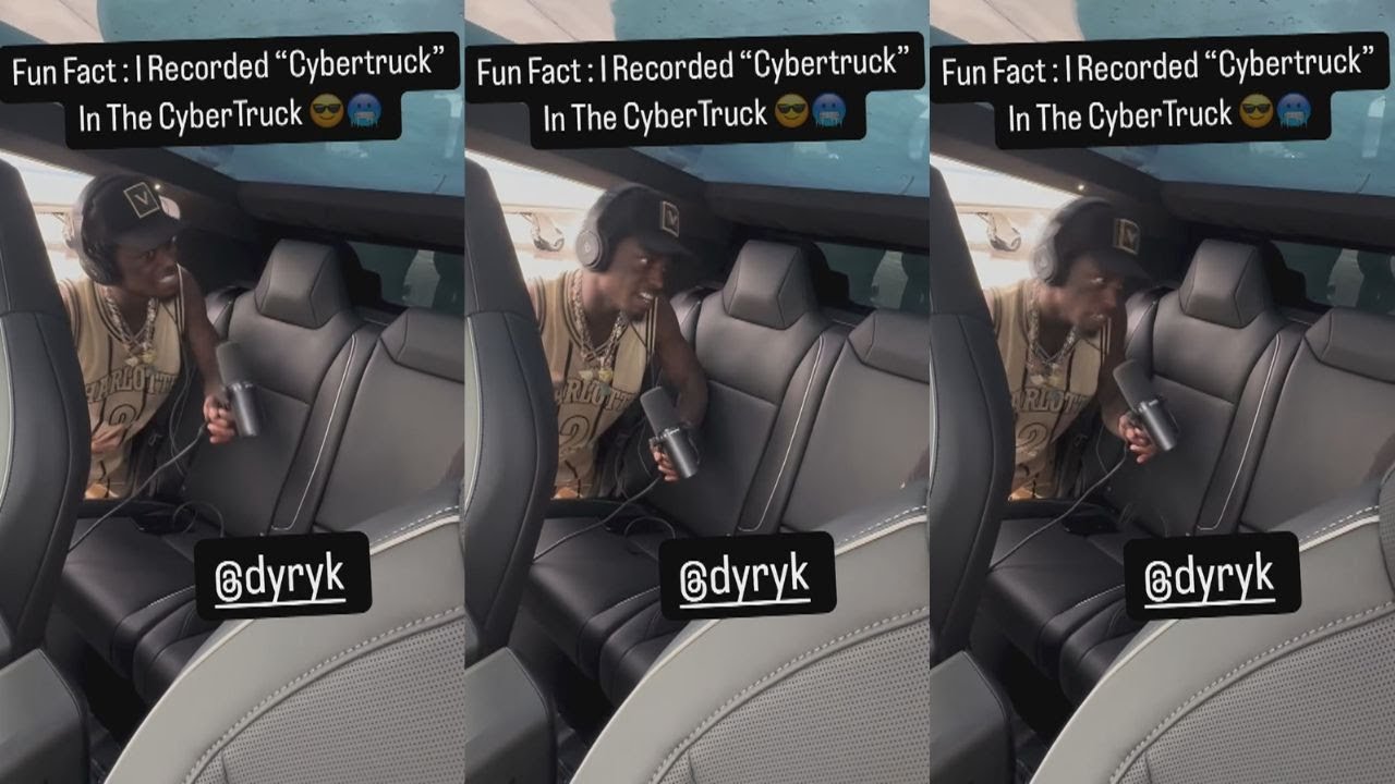 Kodak Black Recording His Song “CyberTruck” In A Real CyberTruck - YouTube