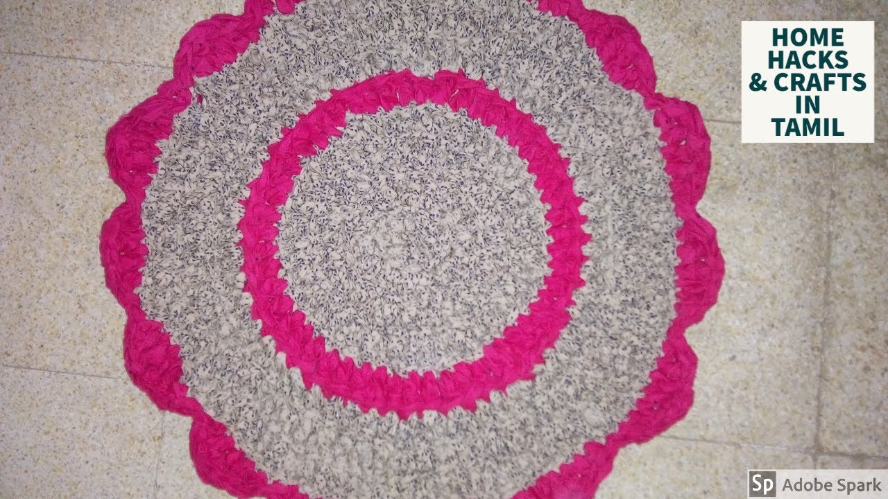 door mat easy flower door mat in tamil Round shape door mat home