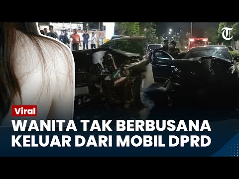 Viral Remaja Wanita Tanpa Busana Keluar Dari Mobil Dinas DPRD Jambi seusai Kecelakaan