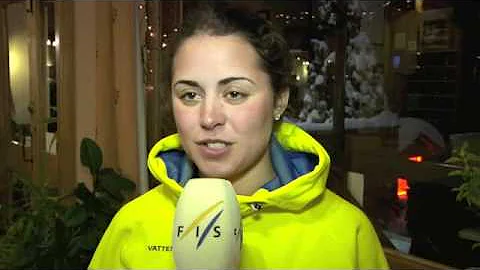 Anna Haag before Relay in La Clusaz