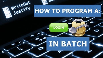 How to Program: A Batch File Login Program