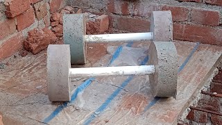 How to make dumbbells at home day 3 👉🏋️‍♀️💪#motivation #fitnessmotivation #shortsviral #subscribe
