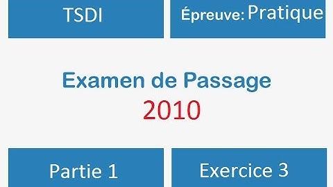 Examen passage 2010 TSDI Partie 1 Exercice 3 Transposée d