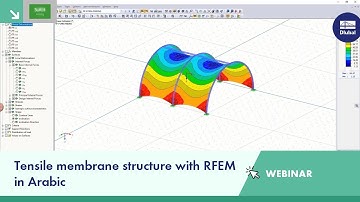 Tensile membrane structure with RFEM in Arabic
