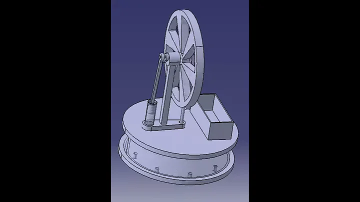 gamma type Stirling engine animation