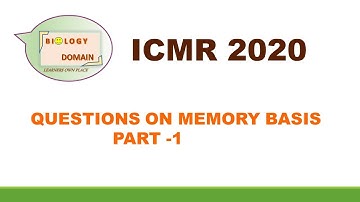 ICMR 2020 QUESTIONS PART 1