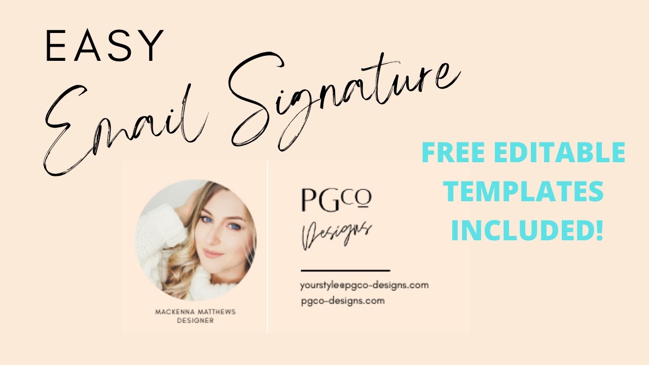 How to Create a Clickable html Email Signature - Easy Beginner Design - Free Template Included!