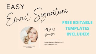 How to Create a Clickable html Email Signature - Easy Beginner Design - Free Template Included!