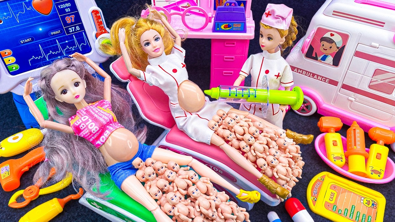 9 Minutes Satisfying with Unboxing Doctor Toys Playset，Cute Pinkfong Ambulance Car Playset｜ASMR