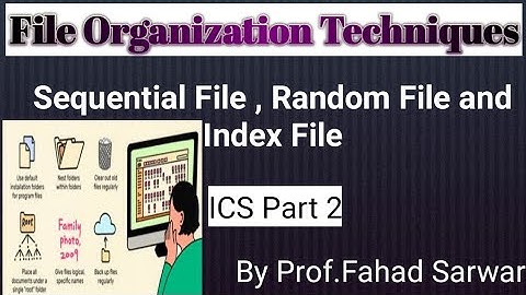 File Organization Techniques | Sequential File | Random File | Index File | ICS Part 2