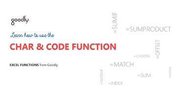 CHAR AND CODE Functions in Excel