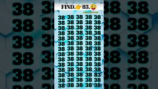 Find 👉 83 🤔 odd number puzzle 🧩 iq test 🧠 #challenge #quiz #youtubeshorts #maths