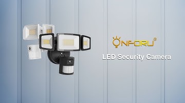 Onforu 55W Floodlight Camera with Siren, Motion Activated, Two-Way Talk | 1080P HD | 6200LM