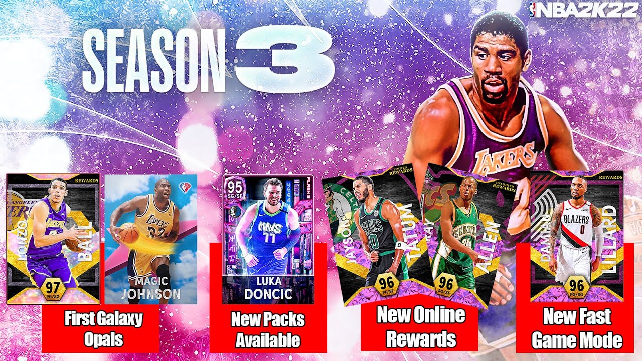nba 2k22 season 3 first galaxy opal new game mode rewards locker codes more coming in mteam youtube