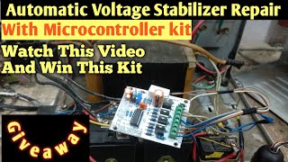 How To Repair Automatic Voltage Stabilizer With Using Microcontroller kit,Voltage Stabilizer Setting