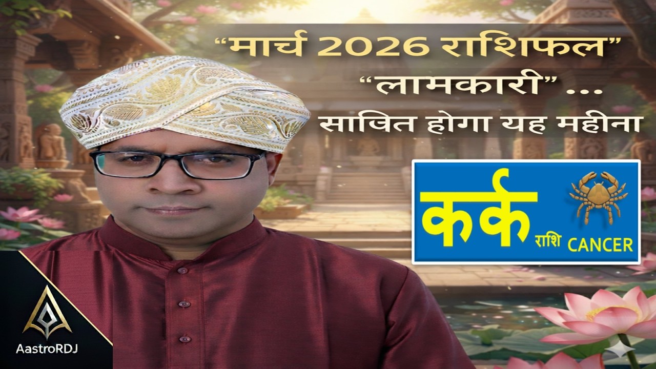 कर्क राशि: मार्च में खत्म होगा मानसिक तनाव! ज़मीन-जायदाद और माता से मिलेगा बड़ा सुख।