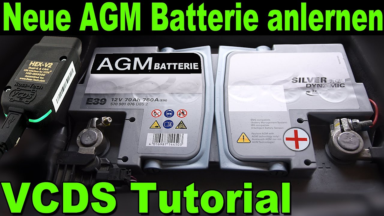 🔋 Neue AGM Batterie anlegen anlernen VCDS Codierung Tutorial Anleitung 