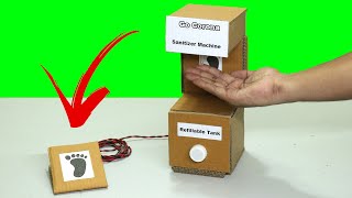 How to make Electric Hand Sanitizer Machine 2.0 easy way Leg/Foot Operated | Science Projects