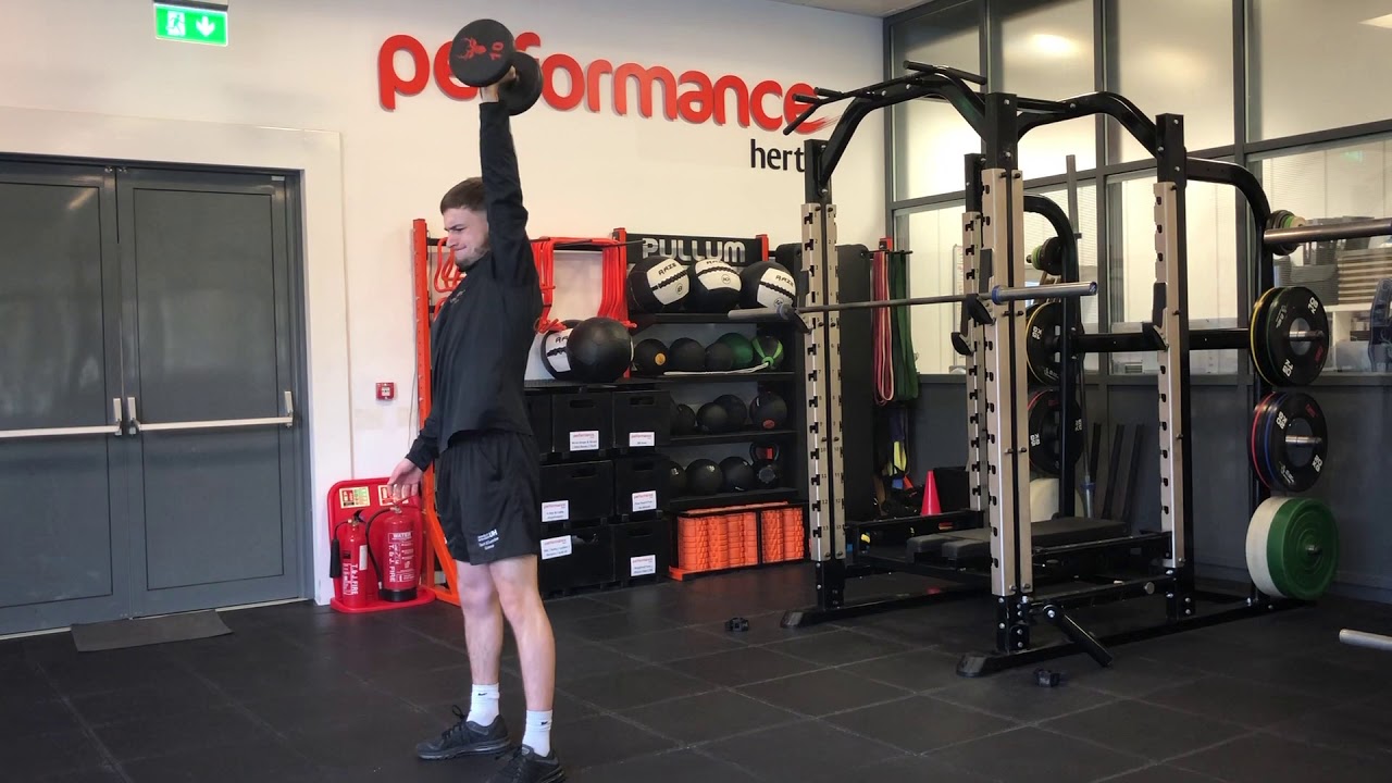 Single Arm Dumbbell Push Press - YouTube
